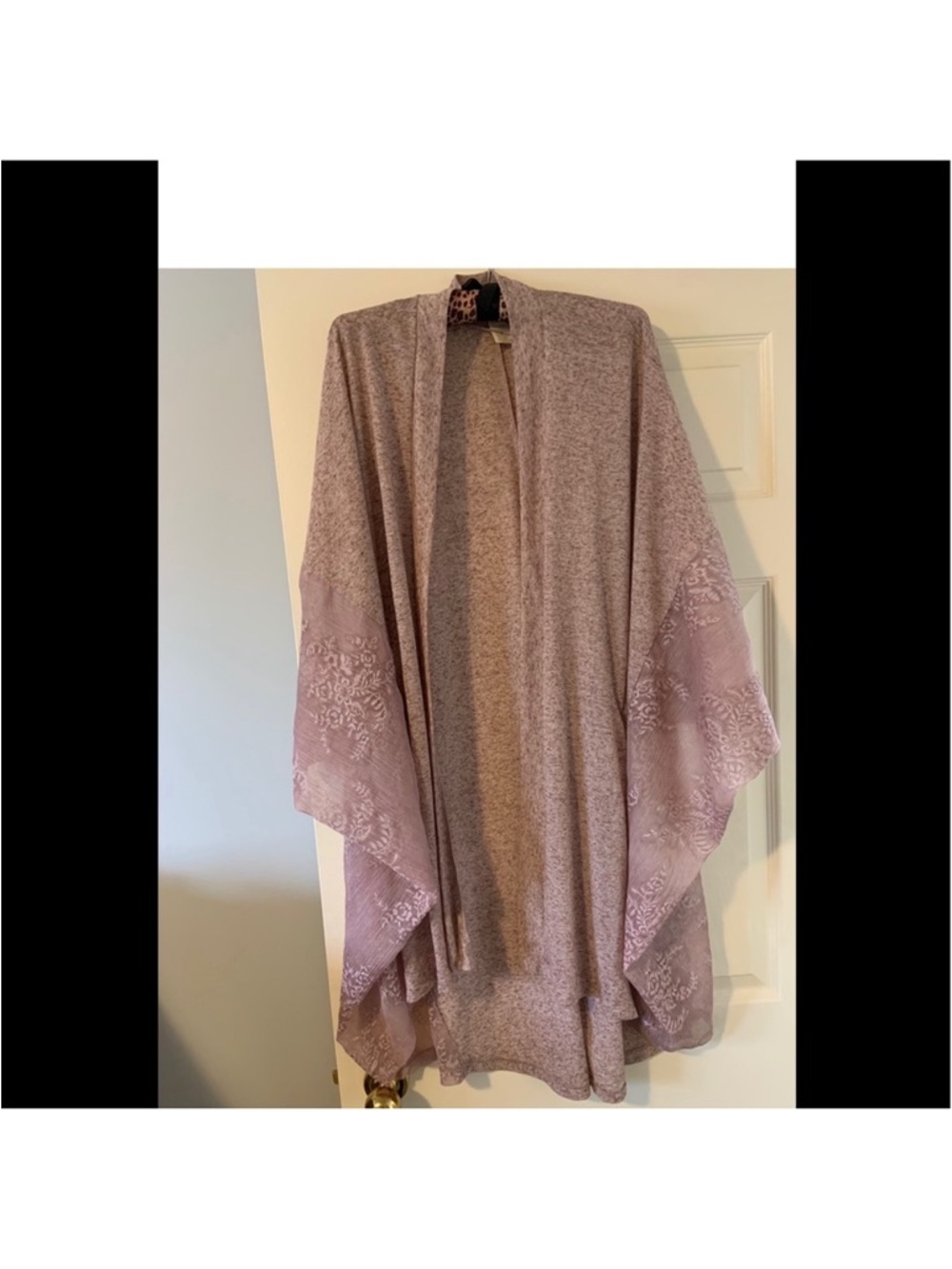 Dusty pink pretty Open-Front Women's kimono with pockets